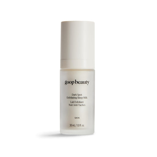 goop Beauty Sleep Milk Serum | Intense Face Exfoliator to Smooth Uneven Texture, Wrinkles, & Pores | Glycolic Acid & Hyaluronic Serum | Dark Spot Corrector | 1 fl oz