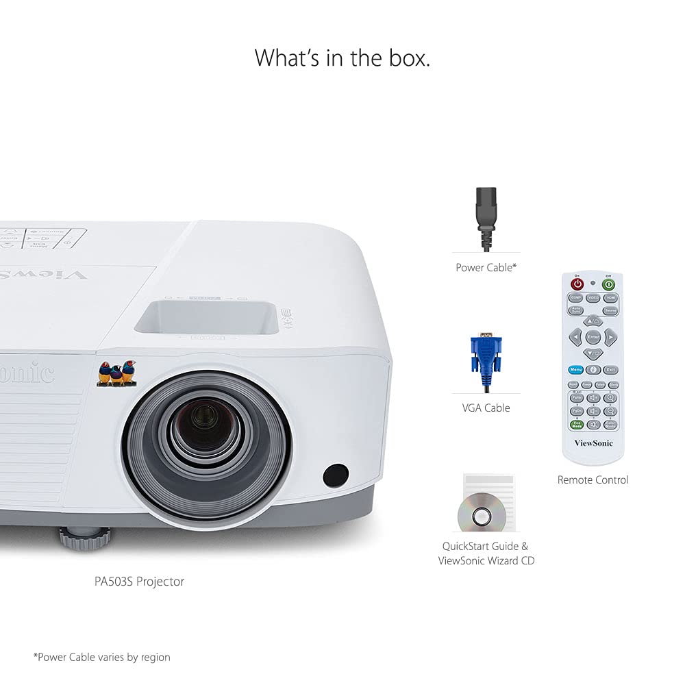 ViewSonic PS502X 4000 Lumens XGA HDMI Short Throw Projector for Education and Office