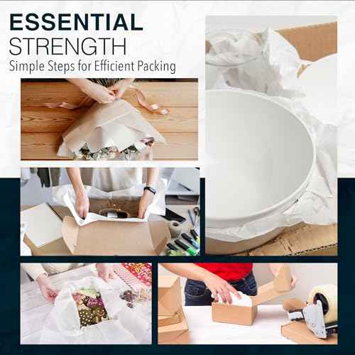 13"x12" 100 Sheets White Packing Paper Sheets for Moving Supplies, Protecting Fragile China and Glasses,Small Wrapping Paper for Shipping and Moving Box Filler