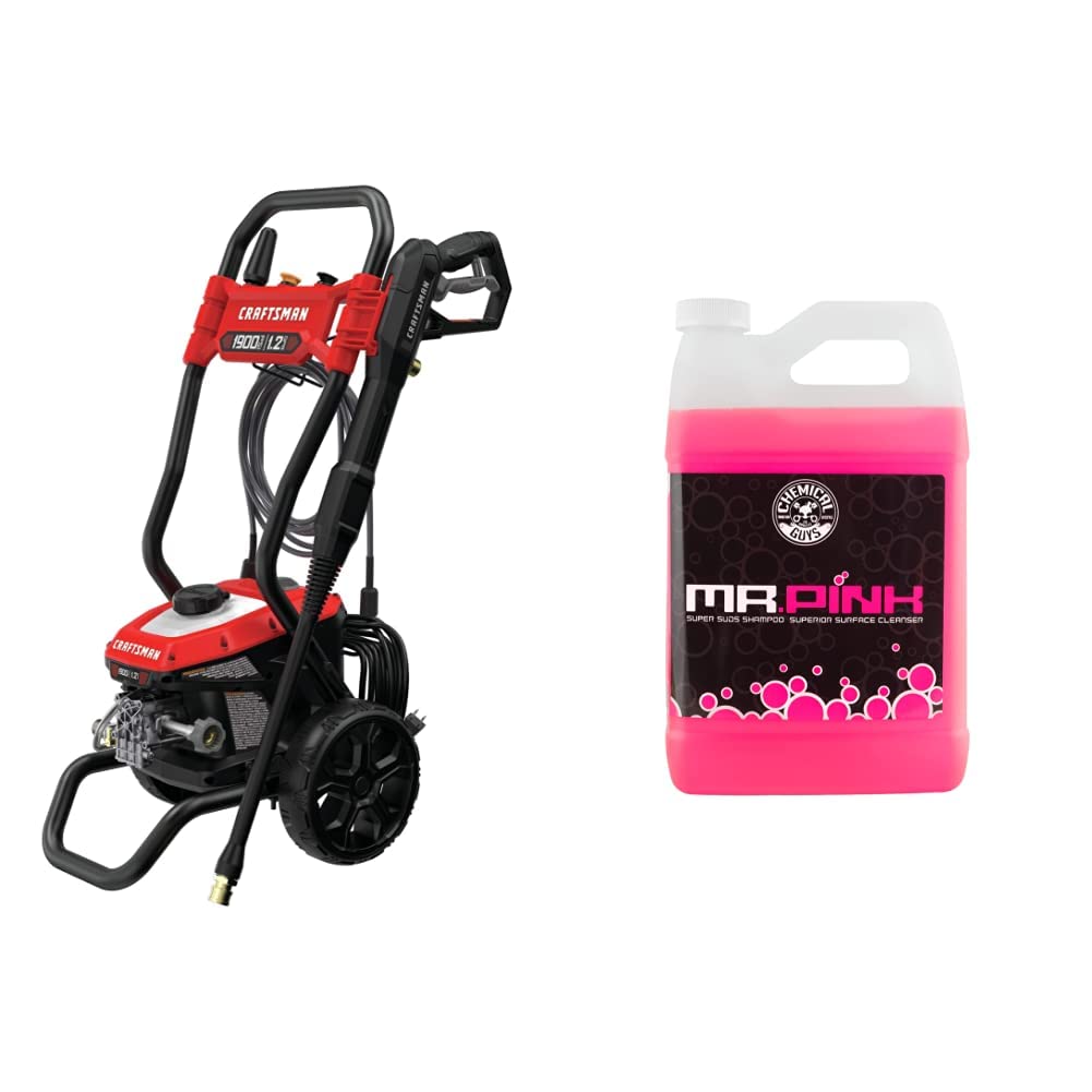 Craftsman Electric Pressure Washer (CMEPW1900) and Chemical Guys Mr. Pink Foaming Car Wash Soap (128 fl oz)