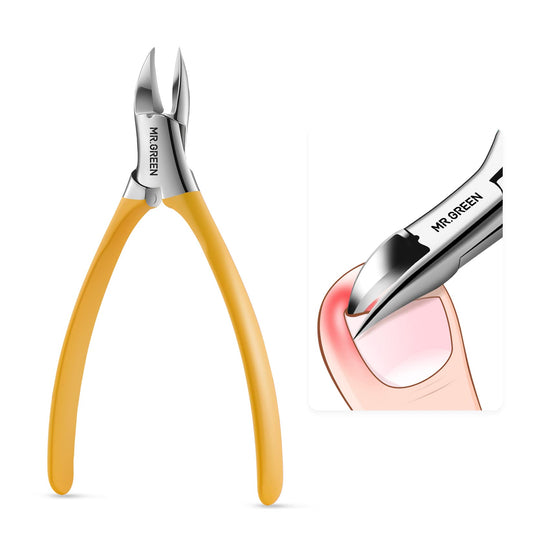MR.GREEN Toenail Clippers Stainless Steel Ingrown Nail Cutter Thick and Hard Nails Pedicure Manicure Tools (Orange)