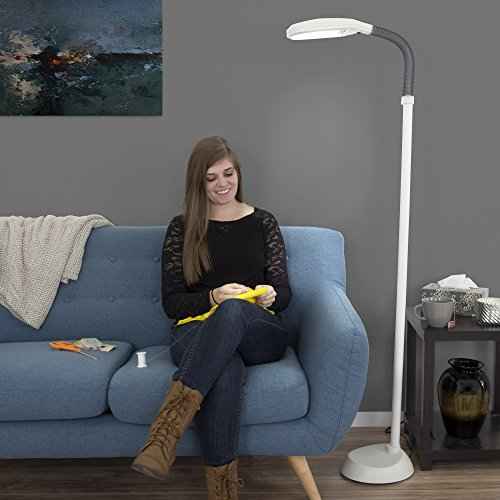 Lavish Home 72-A0001 (Tan) Natural Full Spectrum Sunlight Reading and Crafting Floor Lamp