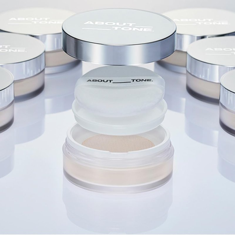 ABOUT TONE The Blur Finish Powder/Sheer Blurring Loose Powder, Lightweight Setting Powder with Long-Wear, Translucent Mineral Finishing Powder, Natural Skin Tone for Daily Makeup, Vegan, 10g/0.35oz.