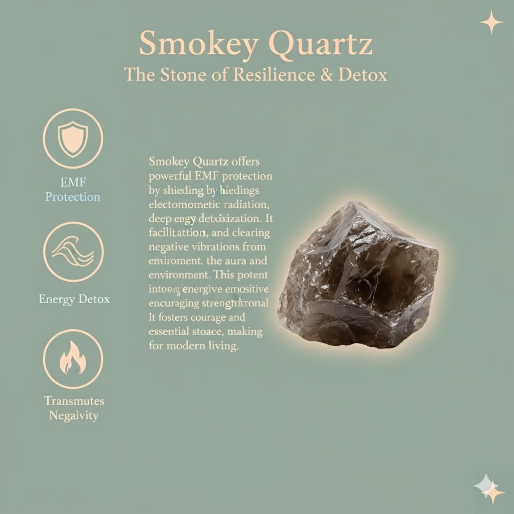 Large 1.25-2.0” Smoky Quartz Raw Crystal Stone – Natural Rough Gemstone for Meditation, Chakra Balancing, Grounding, Feng Shui, Reiki & Home Décorz