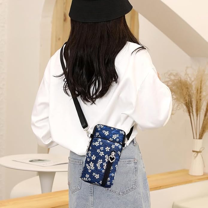 JANKS Small Crossbody Bag for Women - Mini Phone Purses with Crossbody Strap and Wallet - Nylon Arm Bag