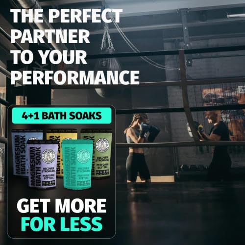 Coach Soak Recovery Bath Soak - Alternative to Epsom Salt Bath Soak - Fast-Absorbing Pure Magnesium Flakes & Dead Sea Salt with 21 Minerals, Bath Salts & Essential Oils - 15 lb, Mixed Bundle