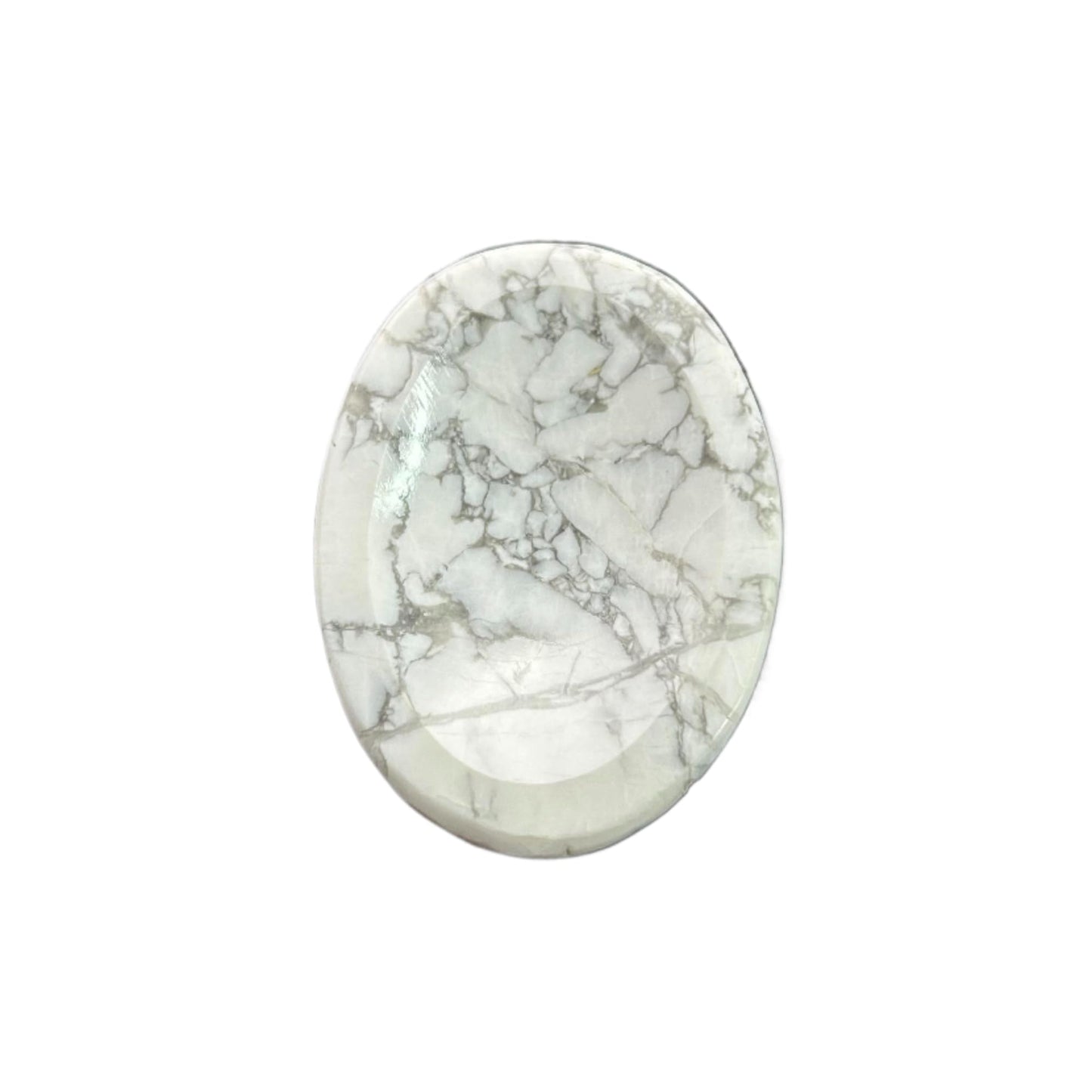 Howlite Thumb Worry Stones Metaphysical Gemstone Crystal Healing Reiki Men Women Gift Feng Shui Positive Energy Love Wellness Palm Stones Wicca Powerful