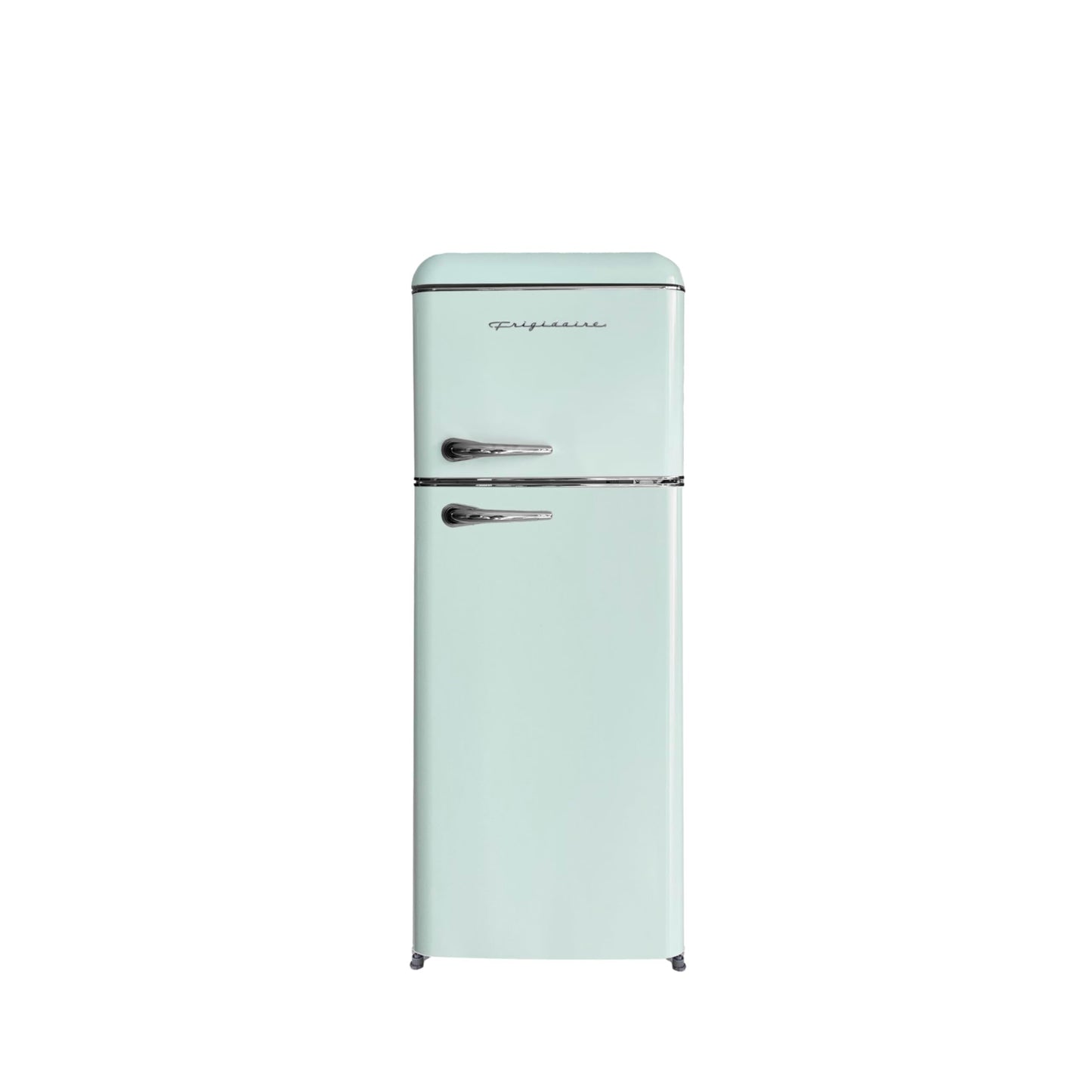 Frigidaire, 2 Door Apartment Size RETRO Refrigerator with Top Freezer, Chrome Handles, 7.5 cu ft, GREEN