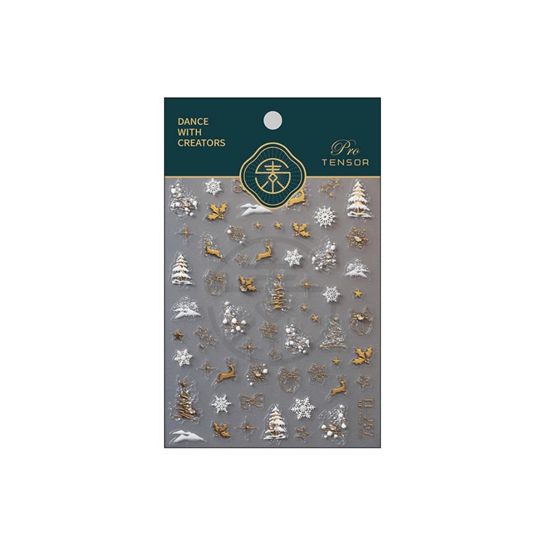 Christmas Nail Art Stickers 5D Embossed Gold Elk Nail Stickers Self-Adhesive Snowflake Bow Xmas Tree Rhinestone Star Elk Nail Decals for Women Girls Winter Holiday Manicure DIY Nail Supplies