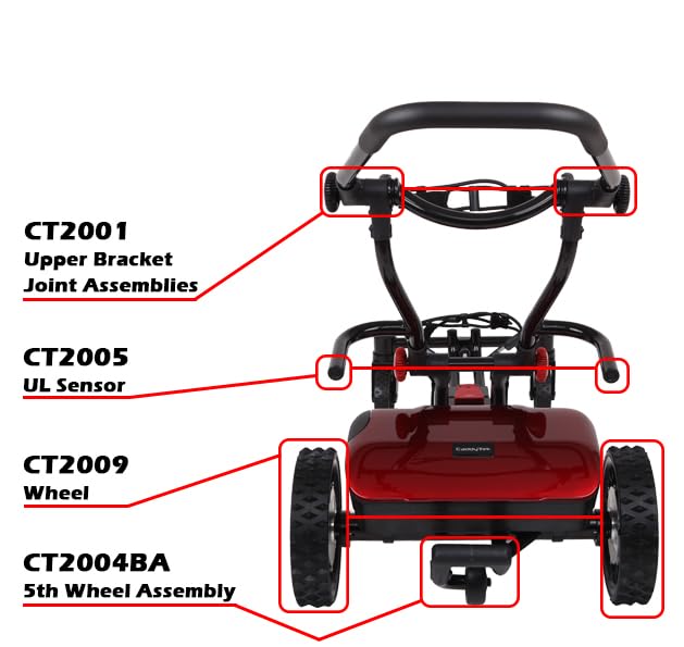 CaddyTrek R2 Follow Golf Caddy, Red