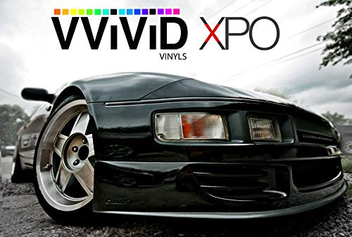 VViViD Black High Gloss Realistic Paint-Like Microfinish Vinyl Wrap Roll XPO Air Release Technology (50ft x 5ft w/Toolkit)