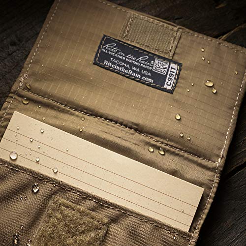 Rite in the Rain Weatherproof Index Card Wallet: Tan CORDURA¢ç Fabric Cover, 25 Tan 3" x 5" Index Cards (No. C991T)