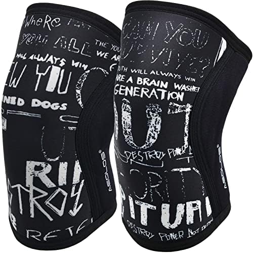 AEOLOS Knee Sleeves (1 Pair)，7mm Compression Knee Braces for Heavy-Lifting,Squats,Gym and Other Sports