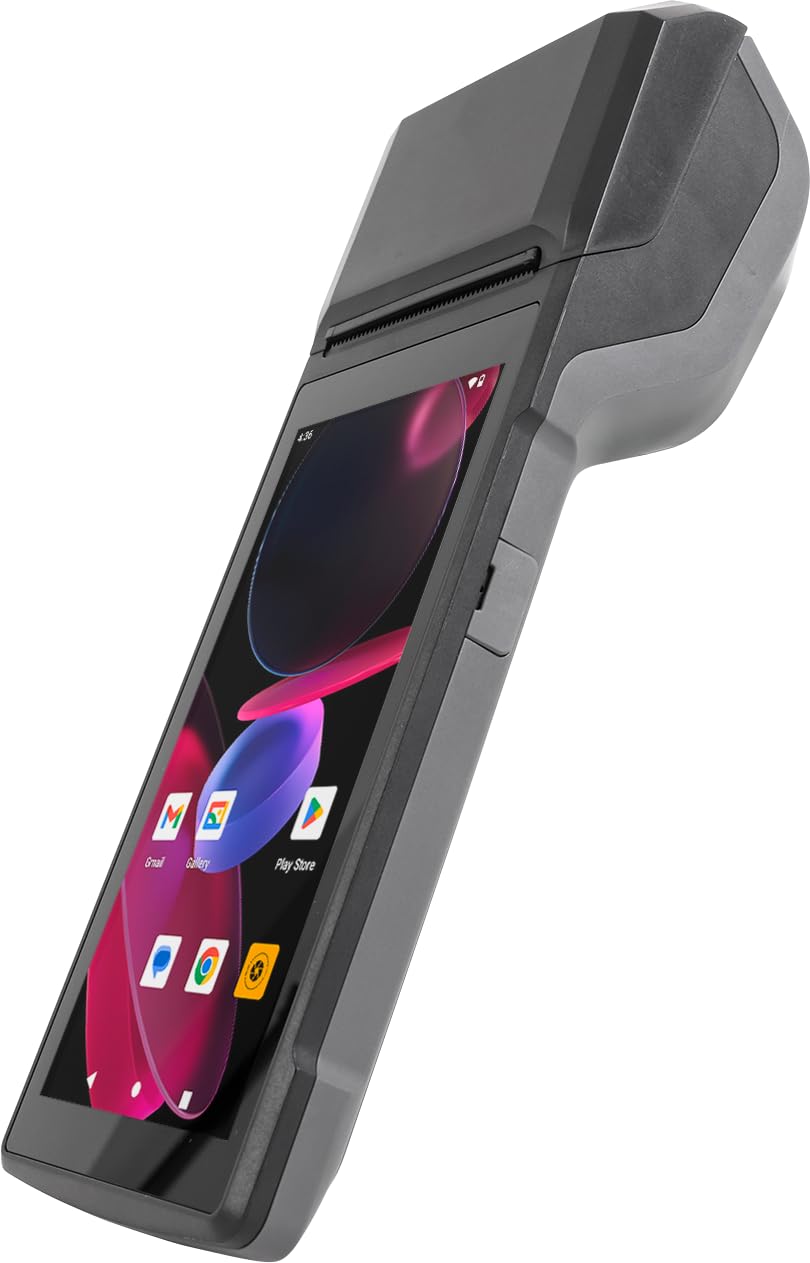 Multzo POS PDA H10 Receipt Printer Android 13 and 58mm High Speed Thermal Printer 5.5’ Touch Screen. Handheld Mobil Point of Sale Tablet. Scan 1D/2D/QR barcodes. Support 4G. 3GB Ram+32GB ROM