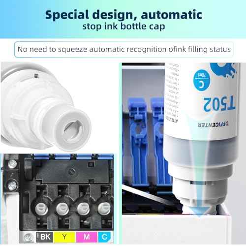 10 Bottles 522 Ink Refill Bottles for Ecotank ET-2800 ET-2720 ET-2803 ET-4700 ET-4800 ET-4810 ET-2400 ET-2840 Printer (Not Sublimation Ink)