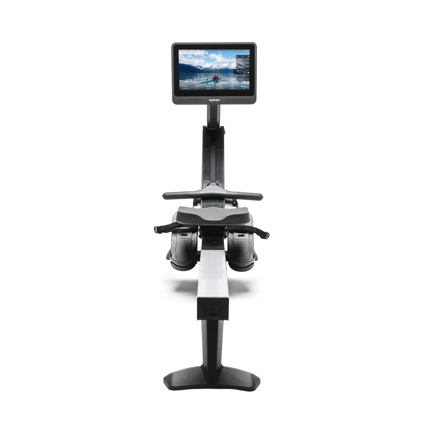 Hydrow Wave Rowing Machine with Immersive 16'' HD Touchscreen - Live Home Workouts Membership (Sold Separately), Electromagnetic Drag Technology, 375 lb Weight Capacity, Pirate Black (MNRW02A)