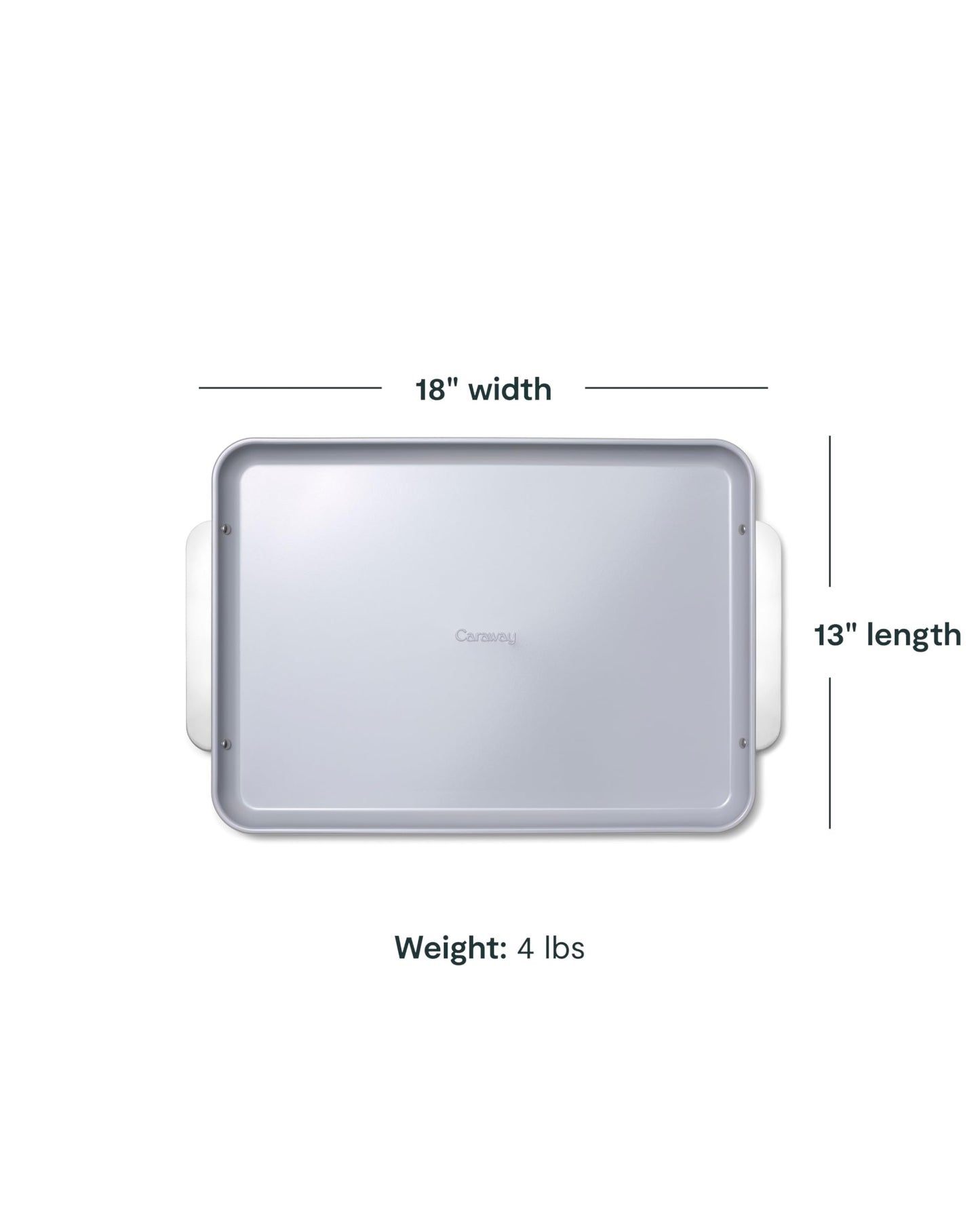 Caraway Non-Stick Ceramic Large Baking Sheet Duo - Naturally Slick Ceramic Coating - Non-Toxic, PTFE & PFOA Free - Perfect for Baking, Roasting, and More - Large (18" x 13") - White