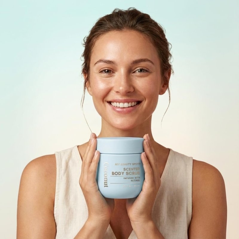 My Beauty Spot Scented Body Scrub for Women - Coconut Scented Body Scrub, Natural Exfoliating Body Scrub, Skin Exfoliator Infused with Retinol, Romoves Dead Skin From Body - Large 500 ml.