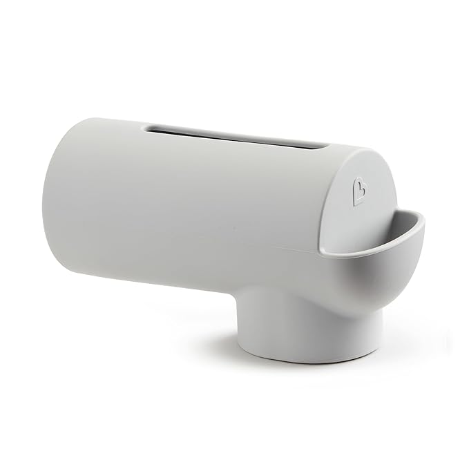 MunchkinÃÂ® Soft SpotÃ¢ÂÂ¢ Bath Spout Cover for Baby, Bathtub Guard with Built-in Bubble Bath Dispenser, Silicone, Grey