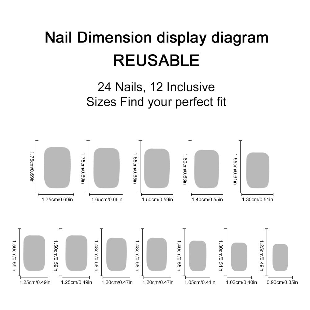 Short Square Press on Nails Summer Fake Nails Cute Short False Nails Glitter Gradient Full Cover Nail Tips Artificial Acrylic Nails Press ons Stick on Nail for Women 24PCS