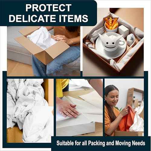 Economy Pack White Bulk Packing Paper | Newsprint Paper | 160 sheets | 27" x 17" | 5 lb | Wrapping paper Sheets for Moving - Must Have in Your Moving Supplies, Packing Materials.