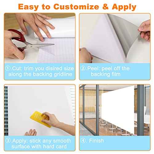 Nortix White Board Wallpaper, Whiteboard Contact Paper, 3 ft x 4 ft Super Sticky Whiteboard Sticker Wall Decal on Wall, Table, Doors, No Ghosting, 1 Piece (3x4ft)