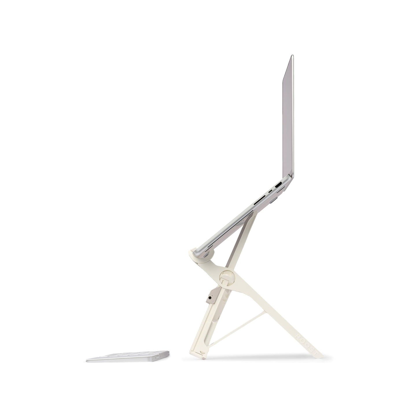 Roost V3 Plus - Ultra Portable and Adjustable Laptop Stand - Quick-Release Height Adjustment, 5 to 14 inch Screen Lift, Patented Rigid Folding Structure and Self-Adjustings Laptop Grips | Dune Color