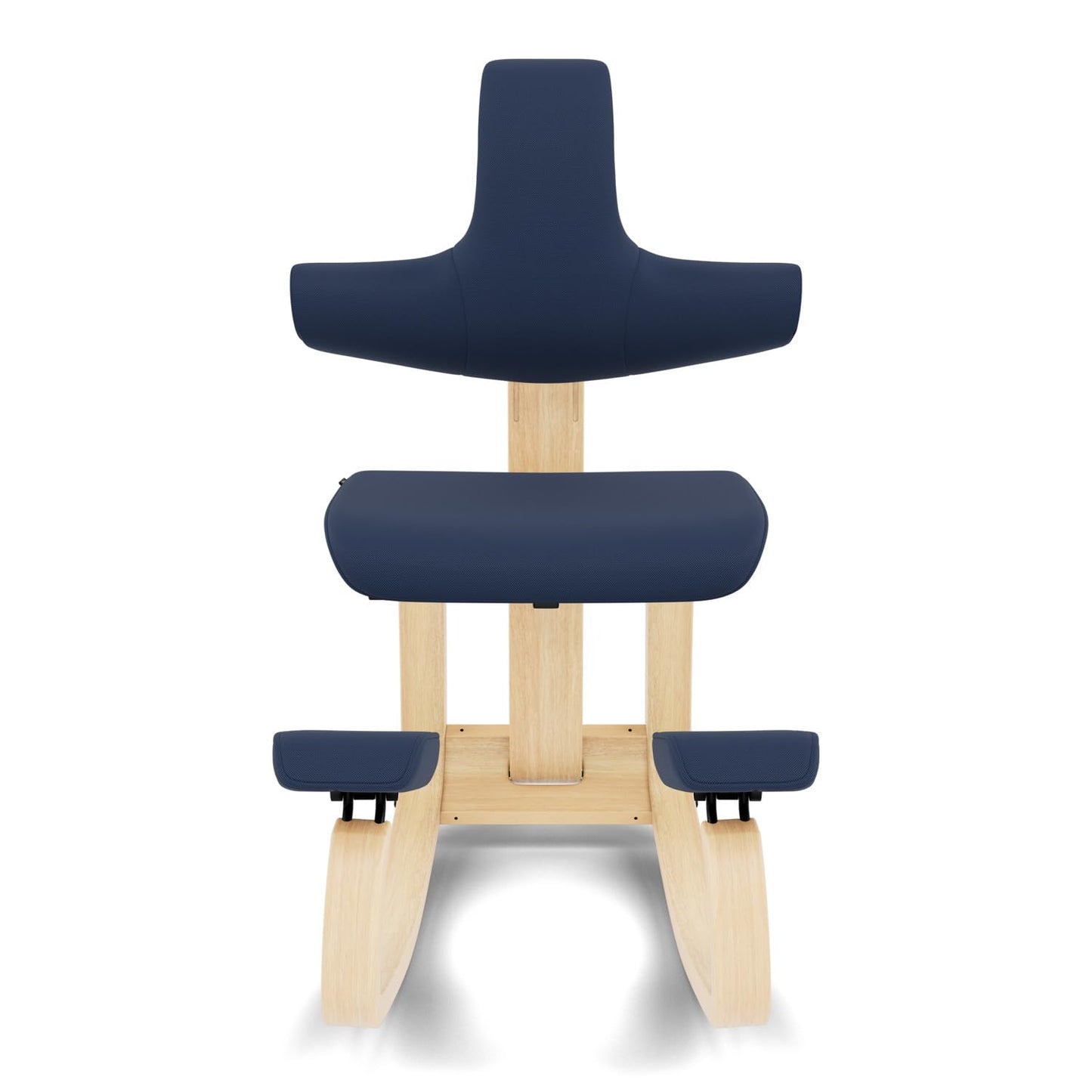 Varier ThatSit Balans Adjustable Ergonomic Kneeling Chair with Backrest, 10-Year Limited Warranty, Designed by Peter Opsvik, Blue/Natural