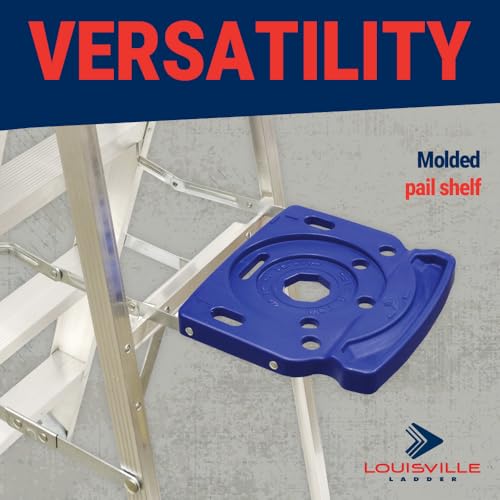 Louisville Ladder 10-Foot Aluminium Step Ladder with Tool Tray, 250-Pound Load Capacity, Type I, AS2110