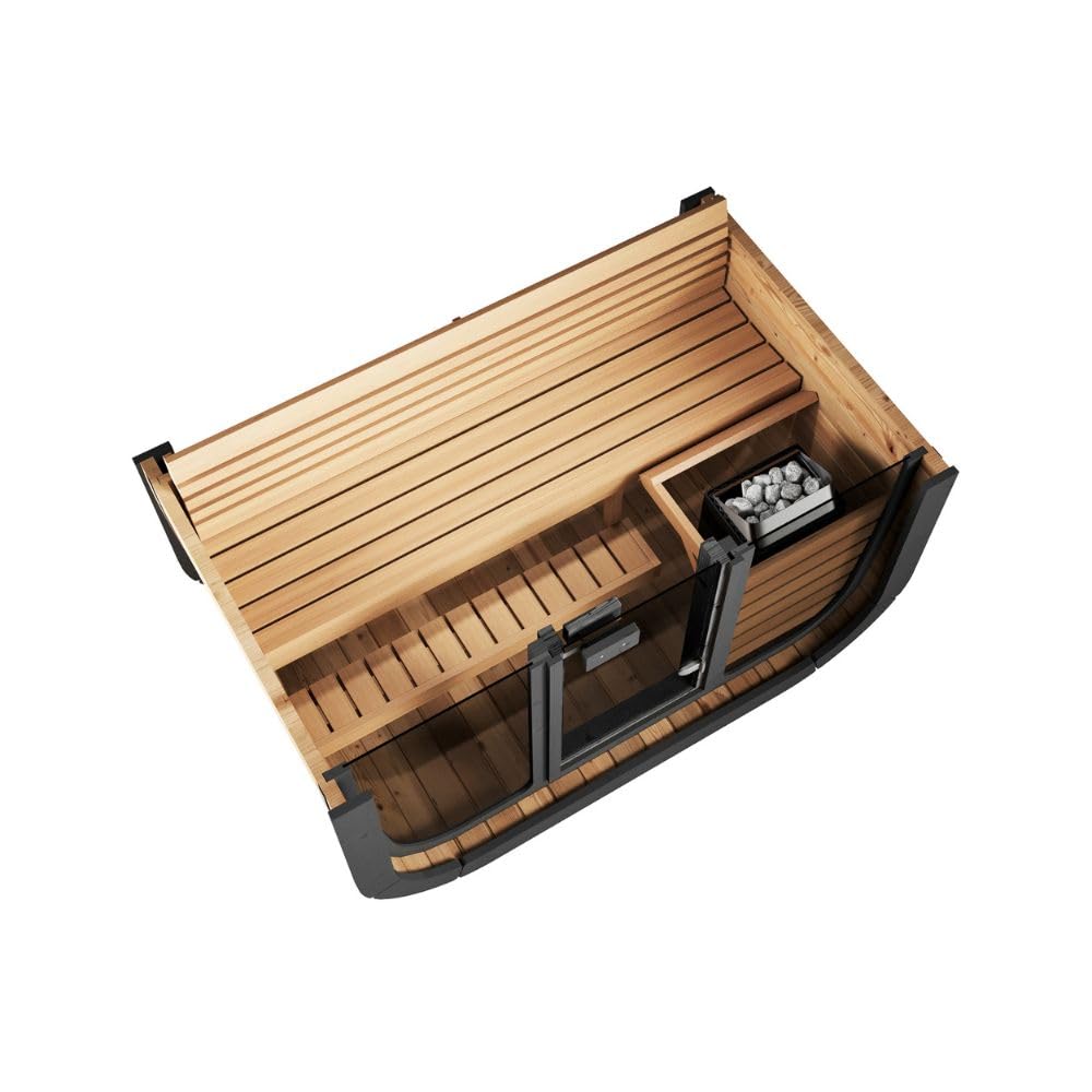 saunalife Model CL4G, Cube-Series Outdoor Home Sauna Kit, Up to 3 Persons (Sauna Heater and Sauna Stones Included)