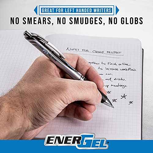 Pentel EnerGel RTX Retractable Liquid Gel Pen, Chill Expressions Pack, 0.7mm, Metal Tip, Medium Line,Assorted Ink, Pack of 8 Pens (BL77XCHIBP8M)