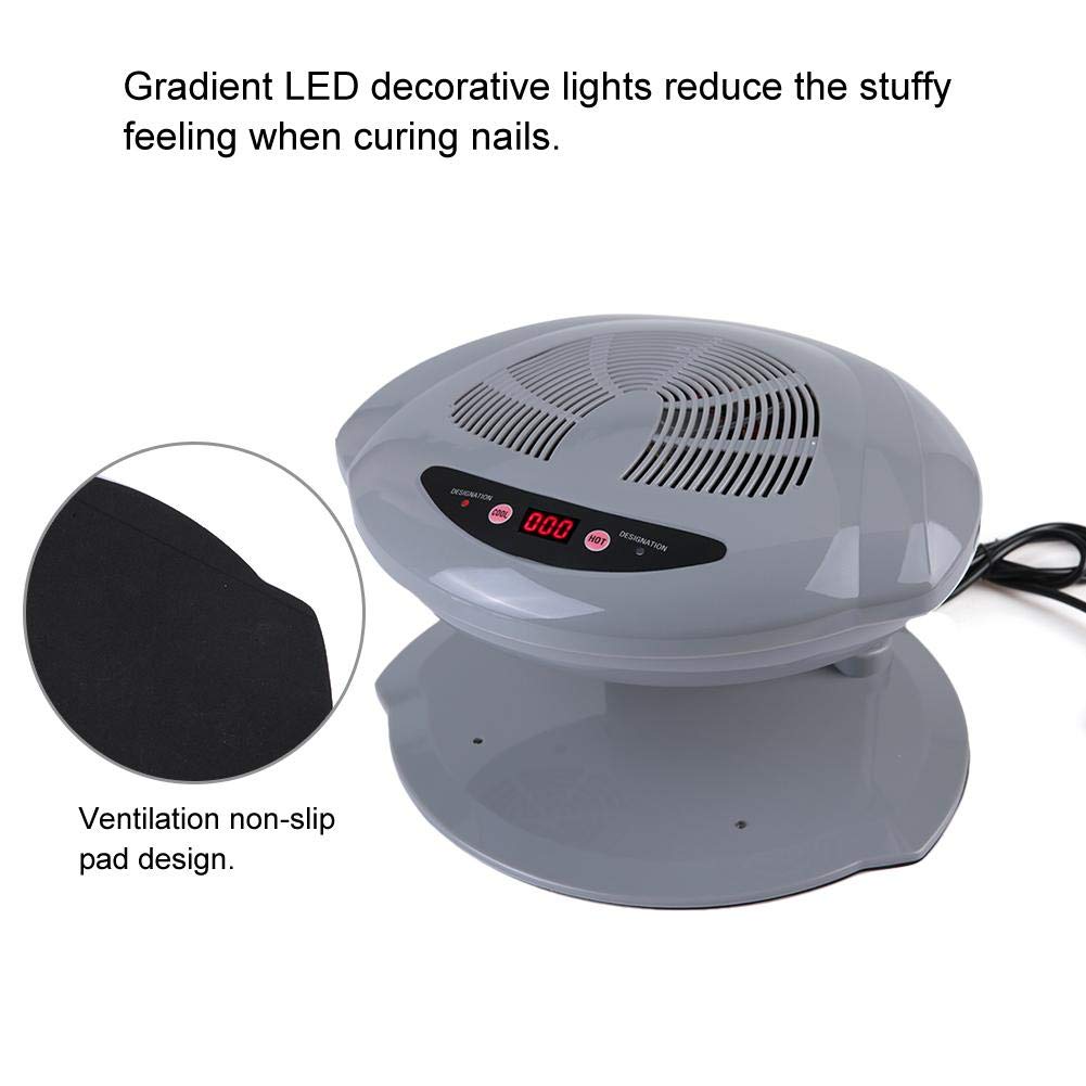 Dioche Nail Fan Dryer with Automatic Sensor Nail Polish Dryer, Nail Drying Fan for Regular Polish Nail Blow Dryer for Living Room and Home (Silver)