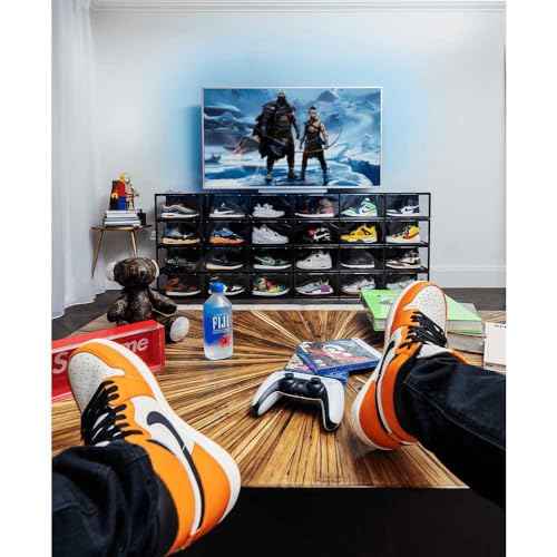 Crep Protect Crates Shoe Storage Box - Ultimate Sneaker Crates 2.0, Shoe Organizer, Stackable Shoe Crates (2 Crates Per Pack)