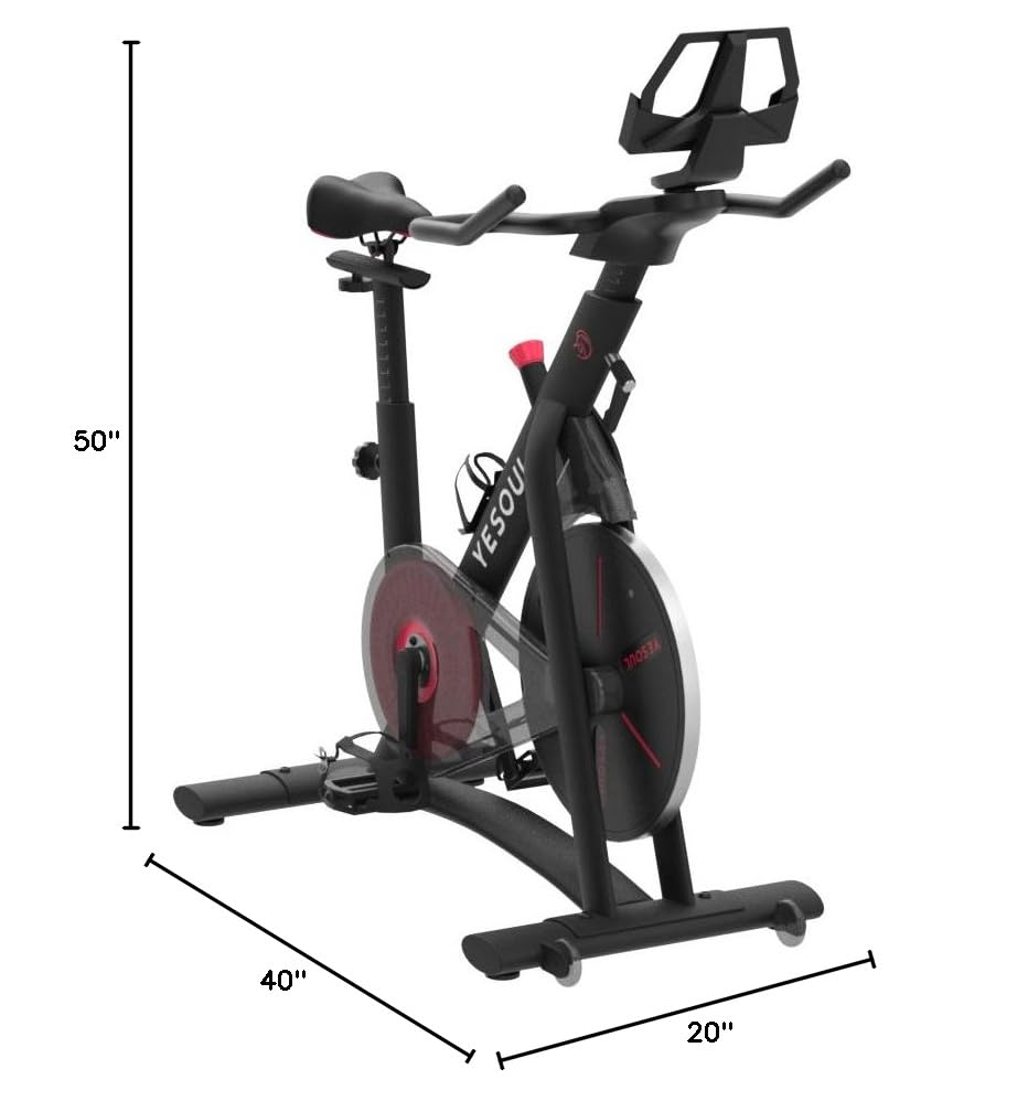 Yesoul S3 Black Exercise Bike For Home Smart White Cycling Bike Magnetic Resistance For Gym Electric Stationary Bike Bluetooth Heart Rate For Women Apartment Workout Bike For Fitness