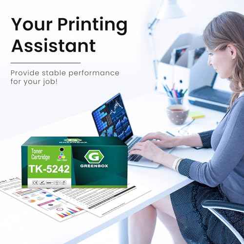 GREENBOX Compatible Toner Cartridge Replacement for TK-5242 TK-5242K TK-5242C TK-5242M TK-5242Y for Ecosys M5526cdw P5026cdw P5026cdn M5526cdn Printer (1 Black 1 Cyan 1 Magenta 1 Yellow)