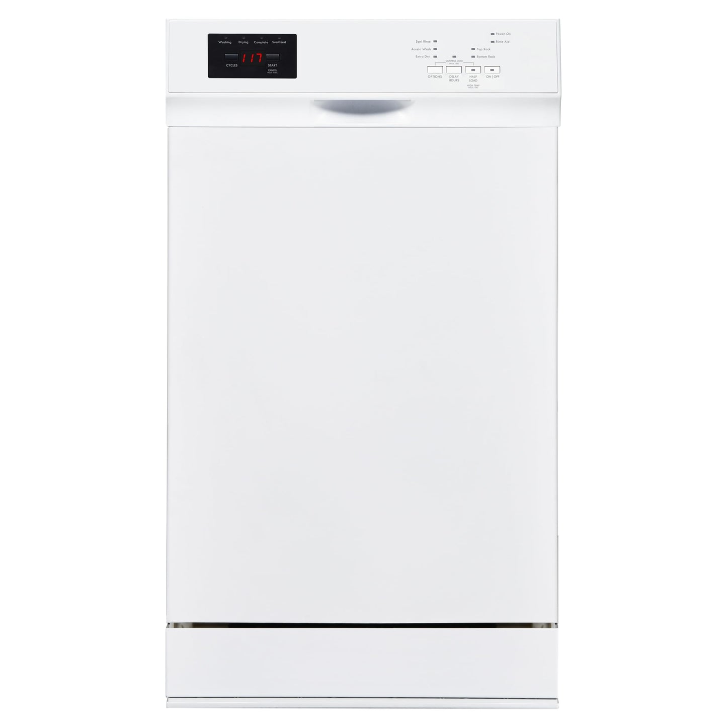 Kenmore 22-14702 18" Compact Built-In Dishwasher - UltraWash Plus, TurboDry, EasyFlex Third Rack & SmartWash - 10 Place Settings - 45 DBA - ENERGY STAR Certified - 18" - White