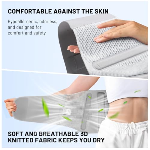 Adjustable Back Brace-Size M(Belly 29.5-37.4 in),360° Support with 4 Steel Stays and Removable Triangle Pad,Ideal for Office and Active Use for Men and Women.