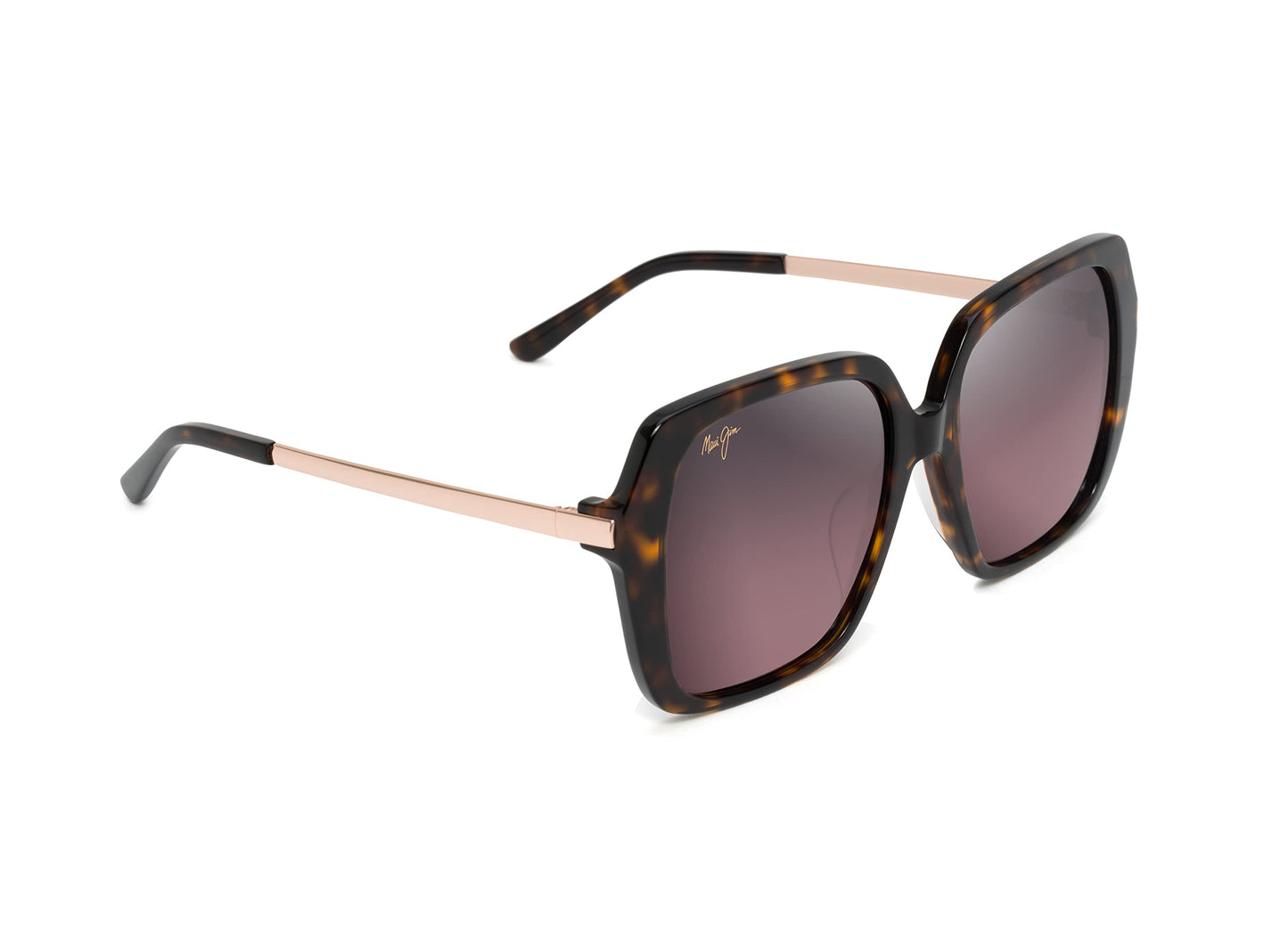 Maui Jim Women's Poolside Polarized Fashion Sunglasses, Tortoise/Maui Rose®, Medium
