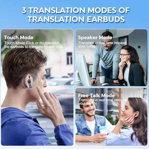 Translation Earbuds,Wireless Earbuds,138Translation Languages Bluetooth Headphones,Translation Earbuds Real Time,Fast Reaction Translation Device