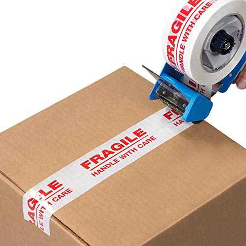 Aviditi Tape Logic 2 Inch x 110 Yard 2.2 Mil Red/White, Heavy Duty Packing Tape,"Do Not Double Stack" 6 Pack, Perfect for Packing, Shipping, Moving, Home and Office (T902P186PK)