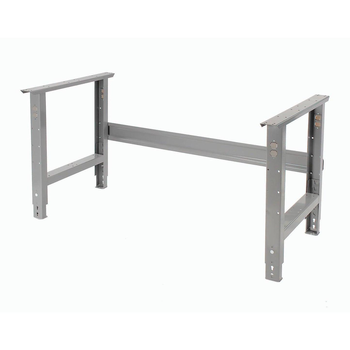 Global Industrial Adjustable Height Workbench C-Channel Leg, 2000 Lbs Capacity, 72"W x 36"D, 1-3/4" Maple Top Square Edge, Gray Frame, Industrial Workbench