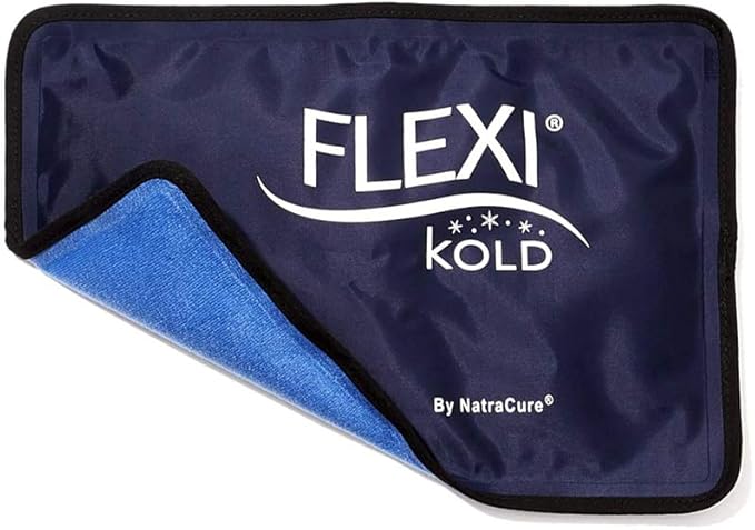 FlexiKold Reusable Gel Ice Pack with Straps Ã¢ÂÂ Cold Compress Pack for Injuries Ã¢ÂÂ Flexible Medical Ice Wrap for Back, Shoulders, Legs, Knees, Sciatica, Muscle Pain Ã¢ÂÂ Half Size