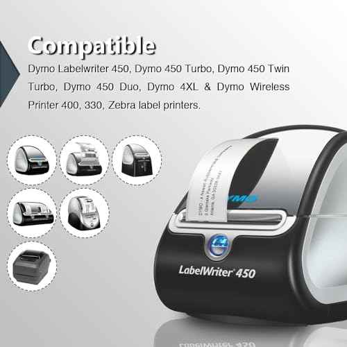 BETCKEY - Compatible DYMO 30330 (3/4" x 2") Multipurpose Labels - Compatible with DYMO Labelwriter 450, 4XL, NOT FIT 550 & 5XL [28 Rolls/14000 Labels]
