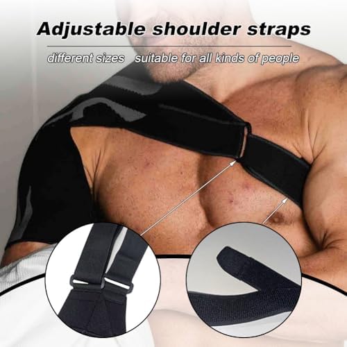 Anaconda Shoulder Brace for Men, Adjustable Compression Support Sleeve, Rotator Cuff Shoulder Brace, Compression Support Pain Relief, Arm Sling Injury and Torn Rotator Cuff for Left or Right Arm(X-Lar