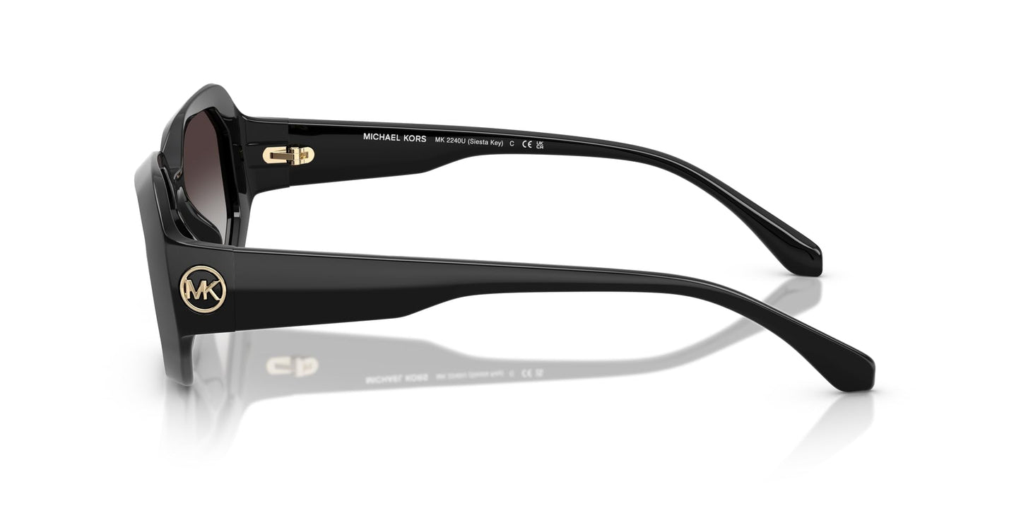 Michael Kors MK2240U Siesta Key Sunglasses, Black/Dark Grey Gradient, 54 mm