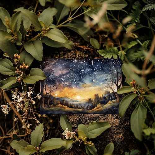 Blank Cards with Envelopes All Occasion,Watercolor Starry Night Sky Design Blank Greeting Cards 4x6,20Pack -Blank Greeting Cards,Note Cards with Matching Peel-and-Seal Rustic Envelopes