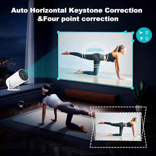 Mini Projector, Support 4K 1080P Portable Projector with Dual Band WIFI6 5G Wireless 5.2 Bluetooth Android 11, 200 ANSI Lumens, 180¡Æ Rotatable, Auto Keystone Correction,35"-130" Screen Video Projector