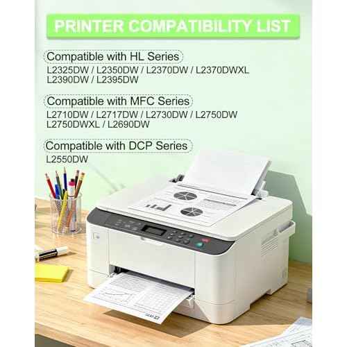 TN760 Compatible Toner Cartridges Replacement for Brother TN-760 TN730 TN-730 High Yield to Use with MFC-L2710DW MFC-L2750DW HL-L2350DW HL-L2370DW HL-L2395DW HL-L2390DW DCP-L2550DW (4 Pack)