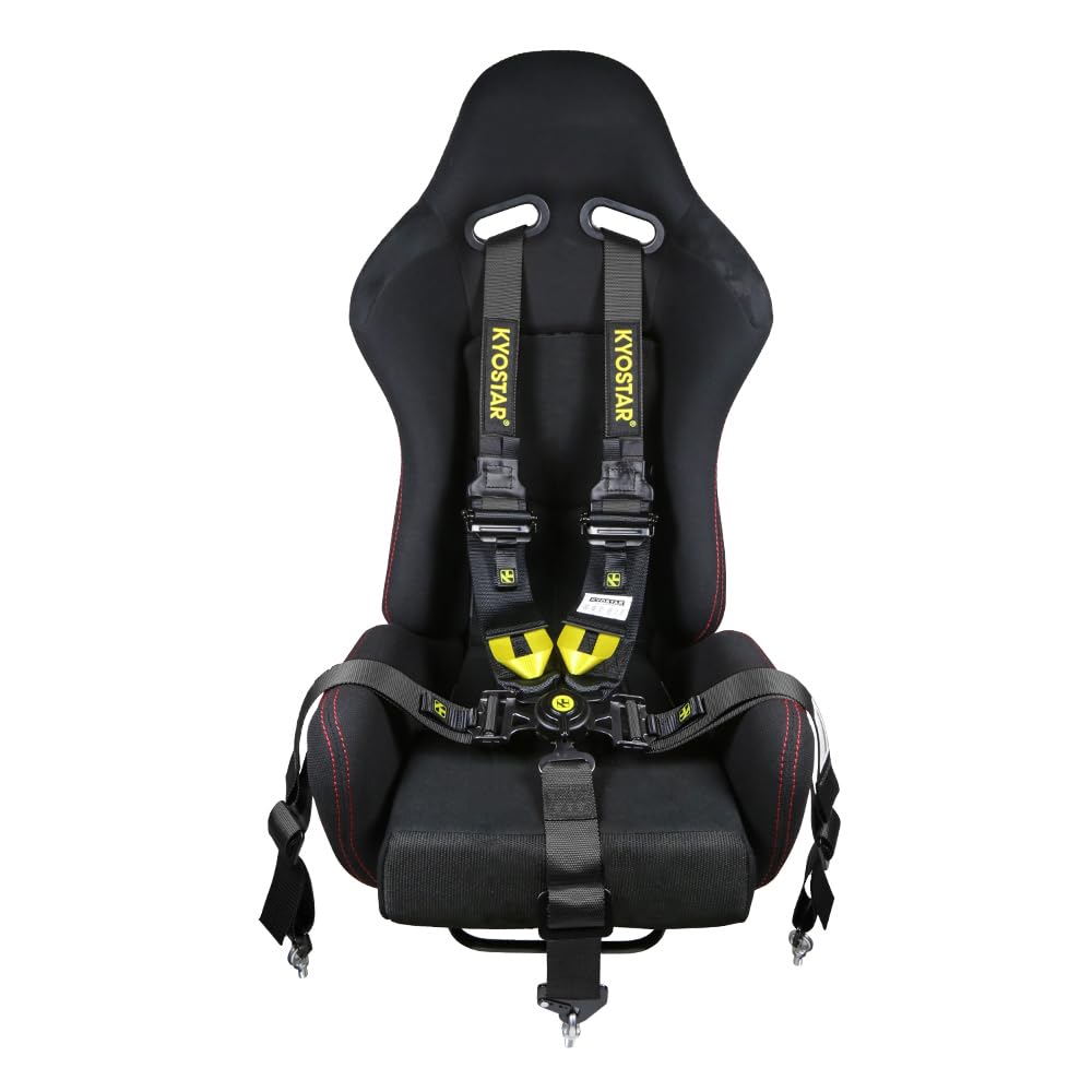 Kyostar 5 Point Safety Harness Racing Seat Belt 2"+3"" Camlock Quick Release Premium Quality Heavy-Duty Soft Webbing Universal Black"