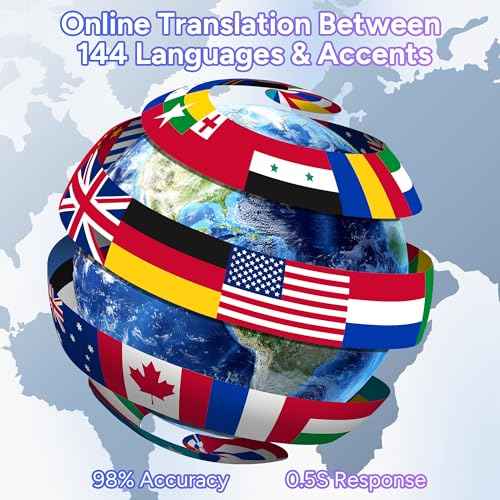 AI Language Translator Earbuds,OWS Real-Time 4-in-1 Translation Earbuds 144 Languages & Accents, Bluetooth 5.4 Translation Device for Travel/Business/Learning (SP39 Gray Black)